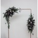 Flower Arch Arrangement in Deep Purple, Black, Ivory & Green | Faux Floral Archway for Wedding