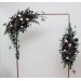 Flower Arch Arrangement in Deep Purple, Black, Ivory & Green | Faux Floral Archway for Wedding
