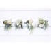 Wedding Boutonnieres & Wrist Corsage in Sage Green & Ivory | Faux Flower Accessories