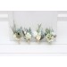 Wedding Boutonnieres & Wrist Corsage in Sage Green & Ivory | Faux Flower Accessories