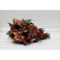 Wedding Bouquets in Burgundy, Dusty Rose, Terracotta & Rust | Faux Bridal & Bridesmaid Bouquets