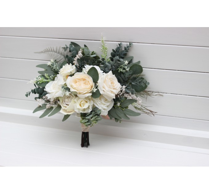 Wedding Bouquets in White & Ivory | Faux Bridal & Bridesmaid Bouquets