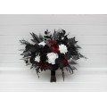 Burgundy, Black, and Silver Wedding Bouquets – Dramatic Gothic Bridal Designs
