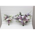 Lavender & Lilac Bridal Bouquet | Faux Purple Wedding Flowers & Bridesmaid Bouquets