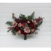 Wedding Bouquets in Dusty Rose, Burgundy & Deep Green | Faux Bridal & Bridesmaid Bouquets