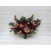 Wedding Bouquets in Dusty Rose, Burgundy & Deep Green | Faux Bridal & Bridesmaid Bouquets