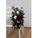 Aisle flowers in burgundy black gold ivory scheme. Chair flowers. Sign flowers. Wedding flowers. Flowers for wedding decor. 0032