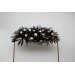 Flower Arch Arrangement in Ivory, Black & Gold | Faux Floral Archway for Wedding
