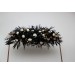 Flower Arch Arrangement in Ivory, Black & Gold | Faux Floral Archway for Wedding