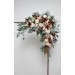 Flower arch arrangement in beige terracotta white blush pink colors. Arbor flowers. Floral archway. Faux flowers for wedding arch. 0027