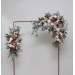 Flower arch arrangement in beige terracotta white blush pink colors. Arbor flowers. Floral archway. Faux flowers for wedding arch. 0027