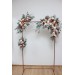 Flower arch arrangement in beige terracotta white blush pink colors. Arbor flowers. Floral archway. Faux flowers for wedding arch. 0027