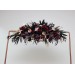  Flower arch arrangement in deep purple black gold beige colors.  Arbor flowers. Floral archway. Faux flowers for wedding arch. Halloween wedding. BLACK