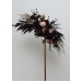  Flower arch arrangement in deep purple black gold beige colors.  Arbor flowers. Floral archway. Faux flowers for wedding arch. Halloween wedding. BLACK