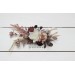 Flower comb in beige white brown color scheme. Wedding accessories for hair. Bridal flower comb. Bridesmaid floral comb. 0026
