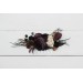 Halloween wedding. Deep purple black gold beige floral comb. Wedding accessories for hair. Bridal flower comb. Bridesmaid floral comb. BLACK