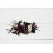 Halloween wedding. Deep purple black gold beige floral comb. Wedding accessories for hair. Bridal flower comb. Bridesmaid floral comb. BLACK