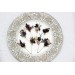  Set of 8 hair pins in  deep purple black gold beige color scheme. Hair accessories. Flower accessories for wedding. BLACK