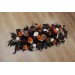 Flower Arch Arrangement in Purple, Black, Rust & Gold | Faux Floral Archway for Wedding