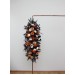 Flower Arch Arrangement in Purple, Black, Rust & Gold | Faux Floral Archway for Wedding
