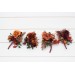 Wedding Boutonnieres & Wrist Corsage in Burgundy, Dusty Rose, Terracotta & Rust | Faux Flower Accessories