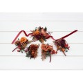 Wedding Boutonnieres & Wrist Corsage in Burgundy, Dusty Rose, Terracotta & Rust | Faux Flower Accessories