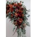 Flower Arch Arrangement in Burgundy, Dusty Rose, Terracotta & Rust | Faux Floral Archway for Wedding