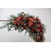 Flower Arch Arrangement in Burgundy, Dusty Rose, Terracotta & Rust | Faux Floral Archway for Wedding