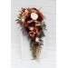Wedding Bouquets in Rust, Burgundy & Ivory | Faux Bridal & Bridesmaid Bouquets