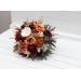 Wedding Bouquets in Rust, Burgundy & Ivory | Faux Bridal & Bridesmaid Bouquets