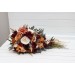 Wedding Bouquets in Rust, Burgundy & Ivory | Faux Bridal & Bridesmaid Bouquets