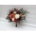 Wedding Bouquets in Rust, Burgundy & Ivory | Faux Bridal & Bridesmaid Bouquets