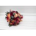 Wedding Bouquets in Magenta, Peach & Coral | Faux Bridal & Bridesmaid Bouquets