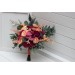 Wedding Bouquets in Magenta, Peach & Coral | Faux Bridal & Bridesmaid Bouquets