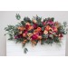 Flower Arch Arrangement in Magenta, Peach & Coral | Faux Floral Archway for Wedding