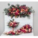 Flower Arch Arrangement in Magenta, Peach & Coral | Faux Floral Archway for Wedding