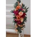 Aisle flowers in magenta peach coral scheme. Chair flowers. Sign flowers. Wedding flowers. Flowers for wedding decor. 5295