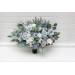 Dusty Blue & Sky Blue Bridal Bouquet | Peonies, Roses & Anemones with Sage Green for Boho Weddings