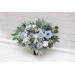Dusty Blue & Sky Blue Bridal Bouquet | Peonies, Roses & Anemones with Sage Green for Boho Weddings