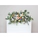 Flower Arch Arrangement in Ivory, Yellow, Peach & Dusty Blue | Faux Floral Archway for Wedding