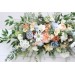 Flower Arch Arrangement in Ivory, Yellow, Peach & Dusty Blue | Faux Floral Archway for Wedding