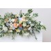 Flower Arch Arrangement in Ivory, Yellow, Peach & Dusty Blue | Faux Floral Archway for Wedding