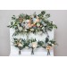 Mini bouquets for vases. Flowers for wedding decor. Ivory yellow peach dusty blue color scheme. Centerpiece. 5247