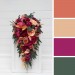 Wedding Bouquets in Magenta, Peach & Coral | Faux Bridal & Bridesmaid Bouquets