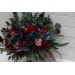 Jewel-Tone Wedding Bouquets in Purple, Red, Magenta & Burgundy | Faux Cascading Bridal & Bridesmaid Bouquets