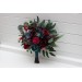 Jewel-Tone Wedding Bouquets in Purple, Red, Magenta & Burgundy | Faux Cascading Bridal & Bridesmaid Bouquets
