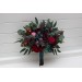 Jewel-Tone Wedding Bouquets in Purple, Red, Magenta & Burgundy | Faux Cascading Bridal & Bridesmaid Bouquets