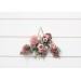 Set of 5 bobby pins in mauve blush pink color scheme. Hair accessories. Flower accessories for wedding. Gift for bridesmaid. 5298