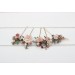 Set of 5 bobby pins in blush pink golden rose color scheme. Hair accessories. Flower accessories for wedding. 5299
