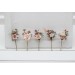 Set of 5 bobby pins in blush pink golden rose color scheme. Hair accessories. Flower accessories for wedding. 5299